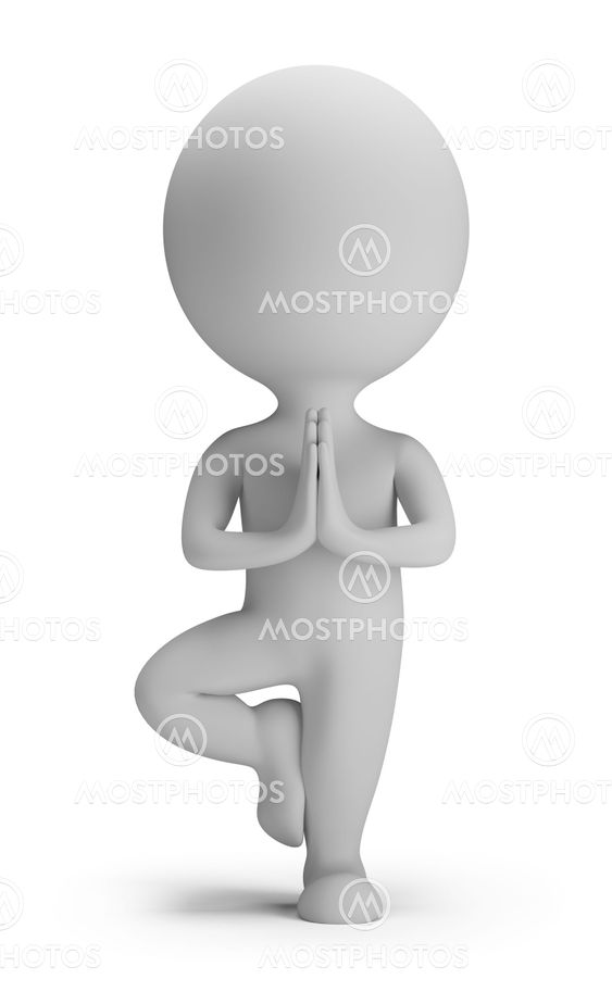 3d small people - yoga