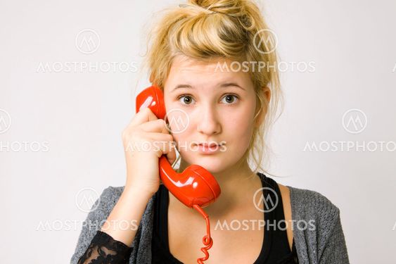 röd telefon