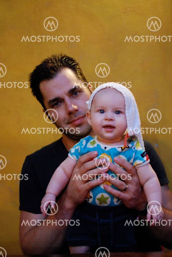 Father with baby