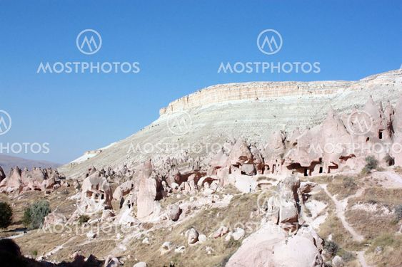 Dwellings in the limestone formations