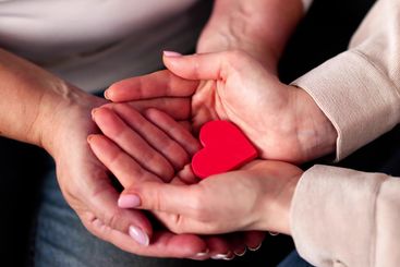 Senior Mother Care By Child Daughter