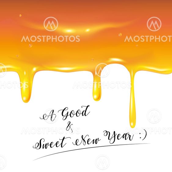 Happy Rosh Hashanah greeting card - Jewish New Year...