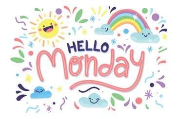 Abstract happy monday background