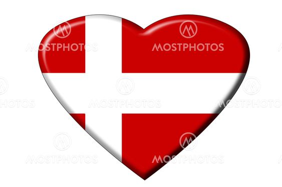 Danish flag heart