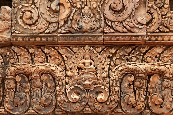 Khmer relief in Banteay Srei