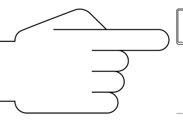 Hand pointing at person sitting with smartphone near...