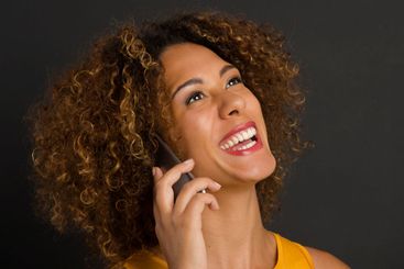 On the phone with her Best Friend