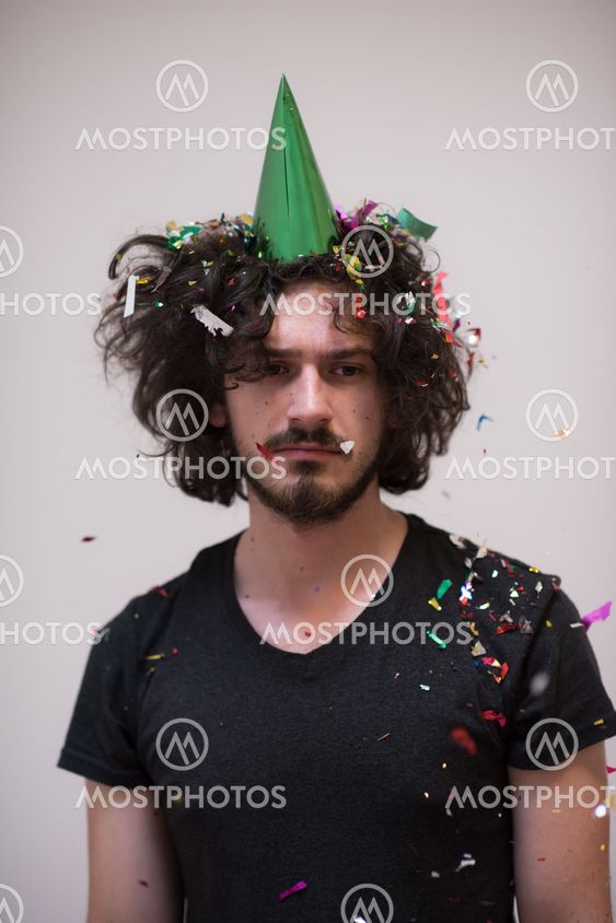 confetti man on party