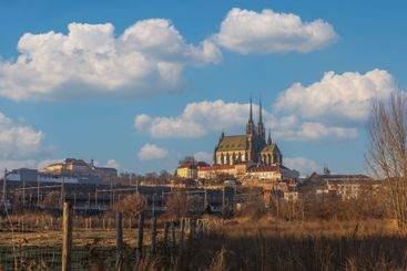 View of the city of Brno in the Czech Republic in Europe...