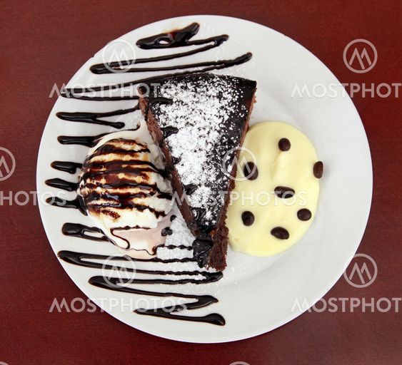 ice cream and cake