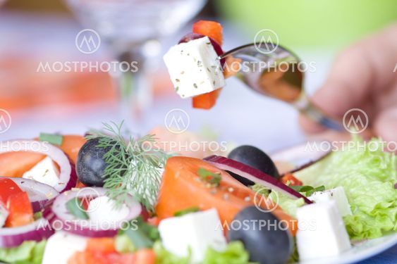 Healthy greek salad