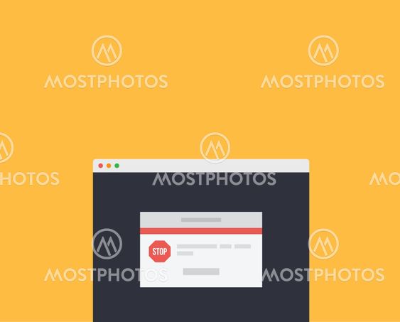 Web Page Message Stop Sign Window