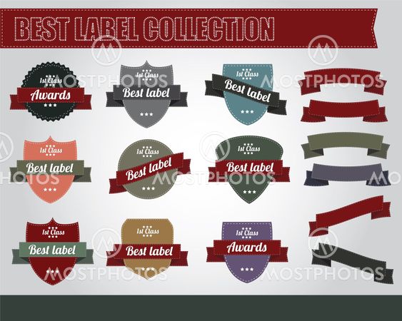 Collection of vintage labels