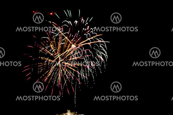 fireworks on black background