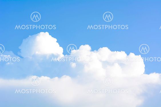 Blue cloudy sky.