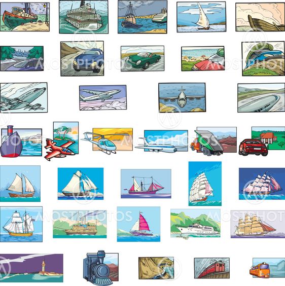 Set of simple icons - transport