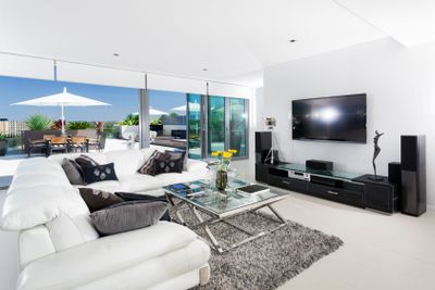 Living room and balcony