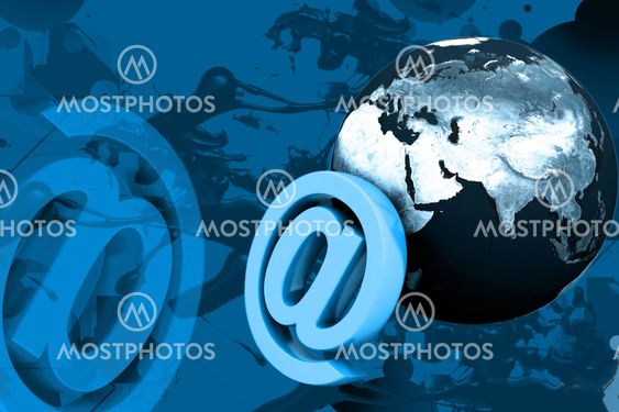3d globe and business symbol