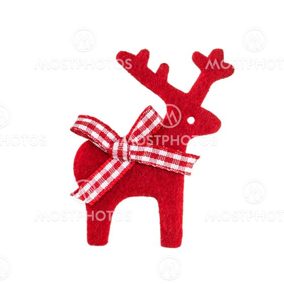 Christmas Reindeer on white background isolated