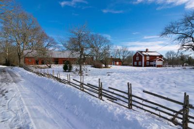 Farm in a swedish winter landscape