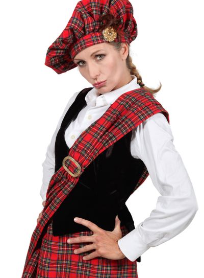 woman in Scottish costume