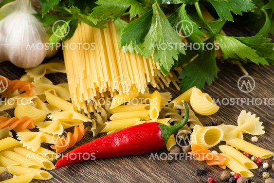 Italian spaghetti and vegetables
