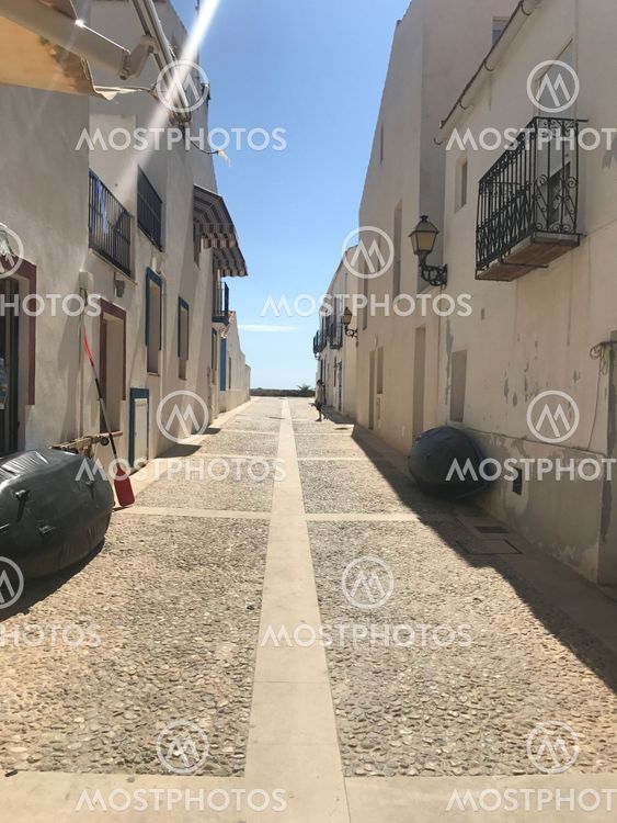 Narrow street in an old town
