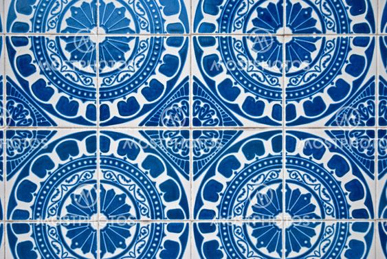 Ornamental old typical tiles