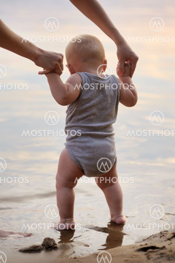Little baby by the water