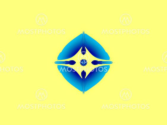 Blue abstract object