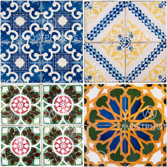 Vintage ceramic tiles