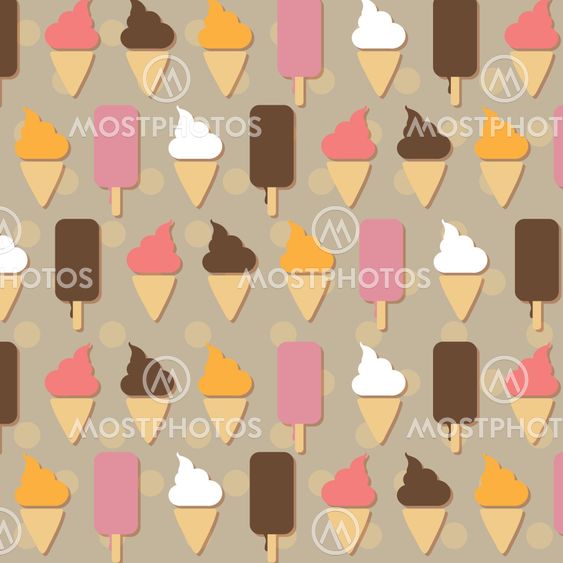 Ice cream background, vector