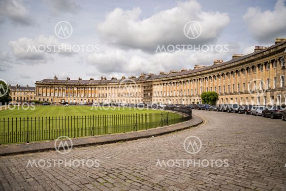 The Circus, famous circular Royal Crescent building in Bath