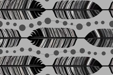 simple seamless pattern of black and gray bird feathers...