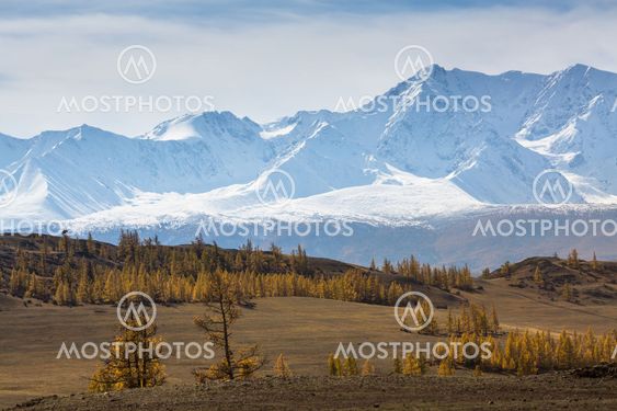View of the mountain North-Chuya ridge of Altai Republic, Russia.