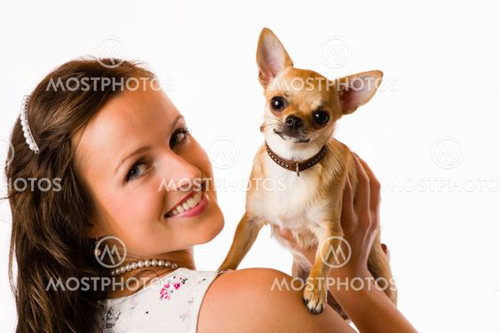 Woman and chihuahua