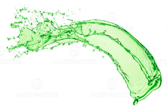 green liquid splash