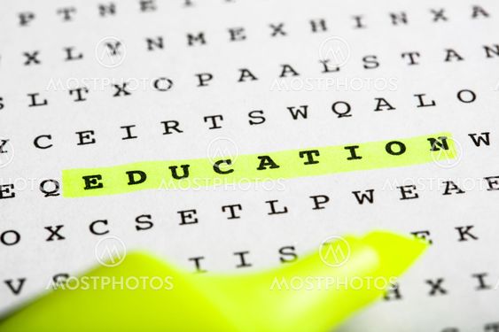 Text marker on word puzzle - Newsletter