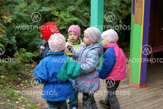 Girls in kindergarten