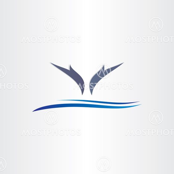 dolphins jump in water icon design