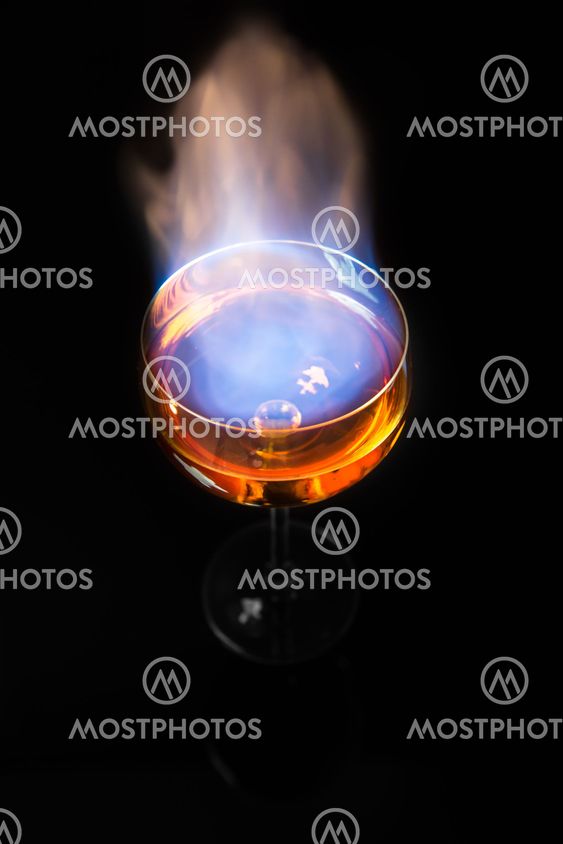Burning alcohol