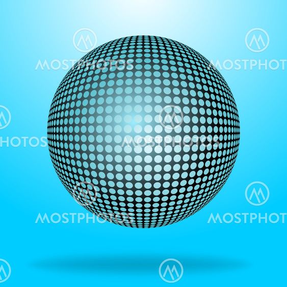 Vector halftone sphere