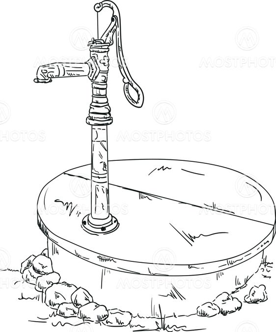 vector - old water pump