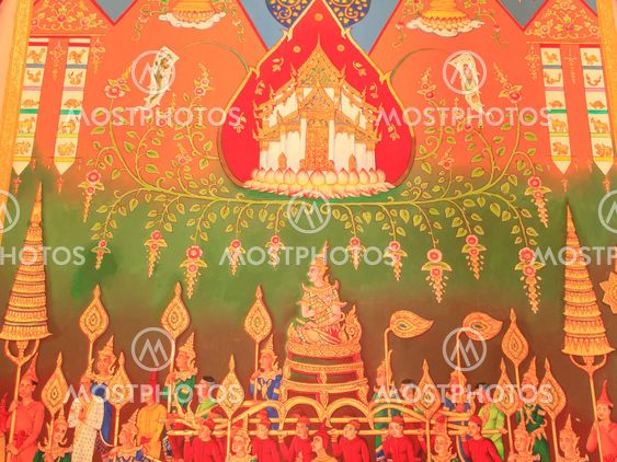 Traditional Thai painting art