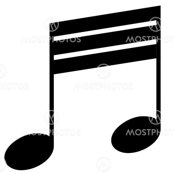 Thirty-second note on a white background