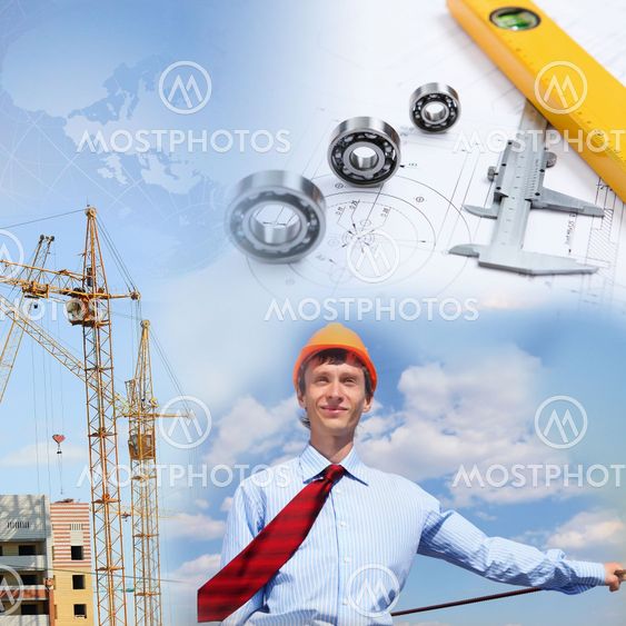 Construction industry collage