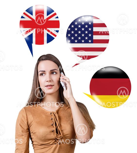Learning of foreign languages concept.