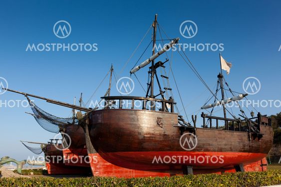 Ships in the Magdalena, Santander, Cantabria, Spain