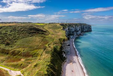 Beautiful seaside landscape of cliffs on the Normandy...