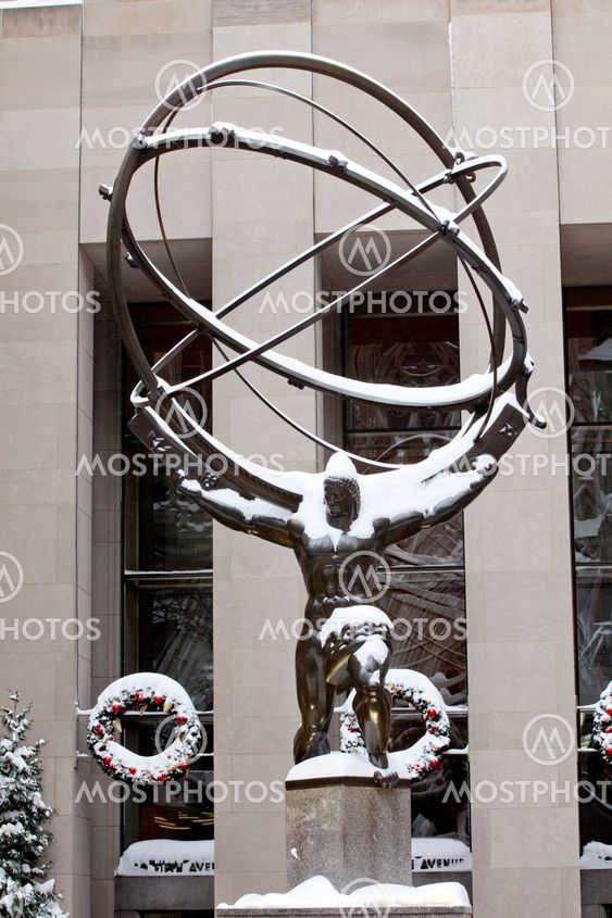 Atlas statue and Rockefeller center
